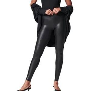 Spanx faux leather black leggings